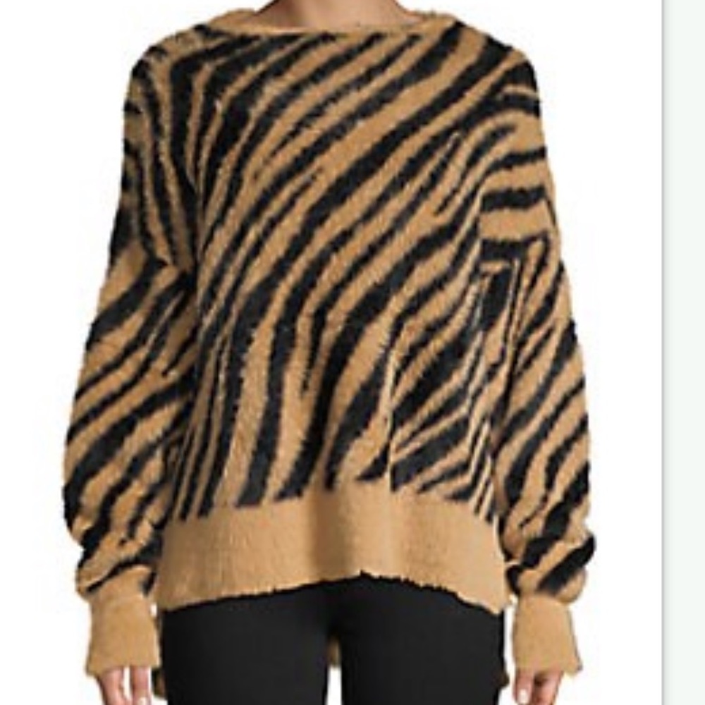 En Thread｜Fuzzy Tiger-Print Sweater